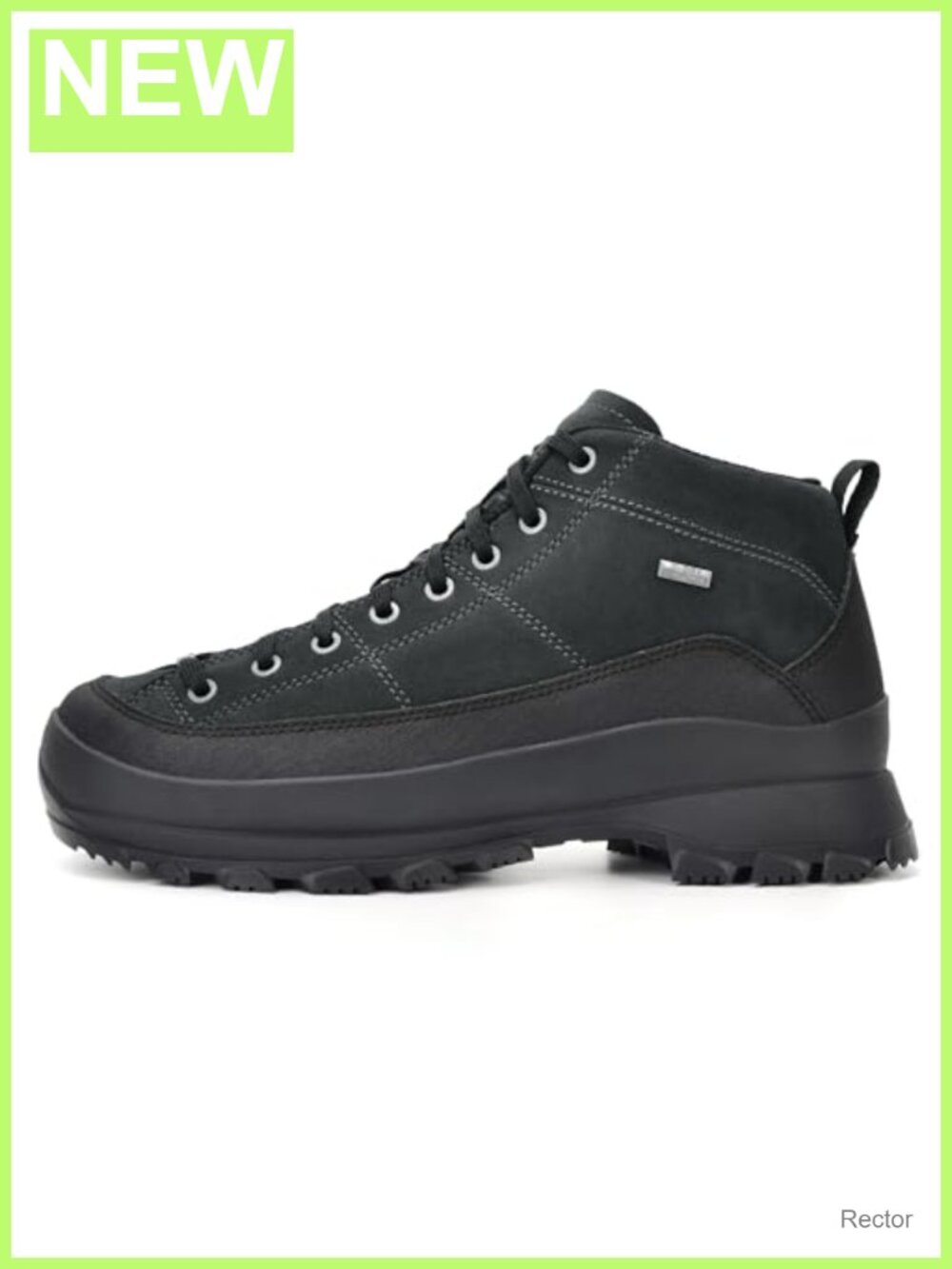 Men's Waterproof Hiking Boots Leather Ankle-High Lace Up Outdoor Trekking Shoes